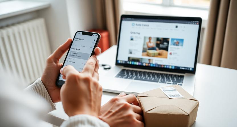Instructions on how to check your order on Shopee
